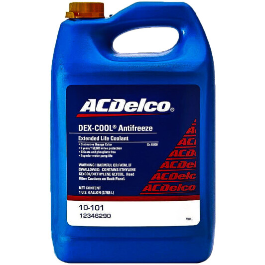 Антифриз концентрат acdelco (12346290) dexcool оранжевый,